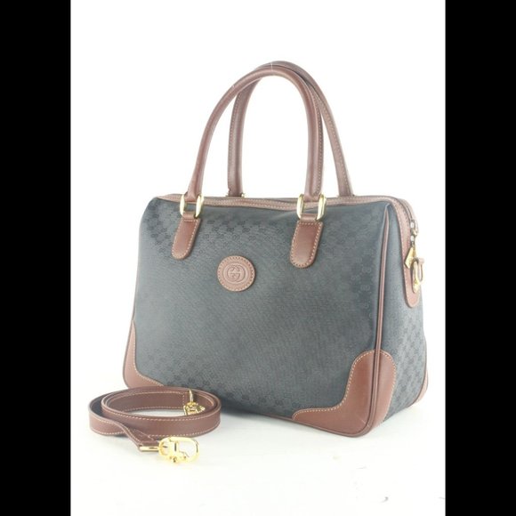 Gucci Rare Black x Brown 2way Square Boston 4GK1012K - Picture 2 of 10